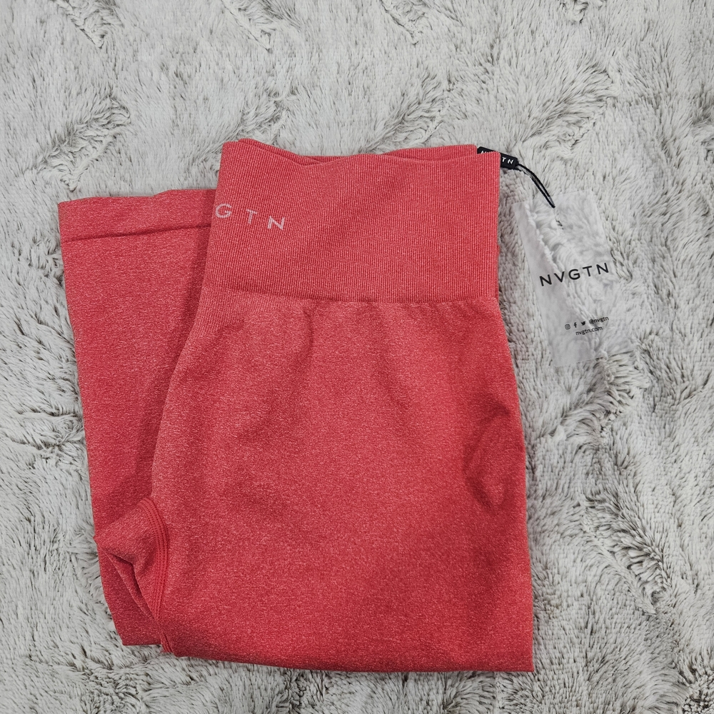 NVGTN Red Leggings Vibrant Athletic Bottoms
